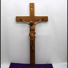 36" Wood Carved Crucifix SKU C098-033